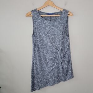Apt. 9 | Side Twisted Heather Gray Tank Top Size Medium